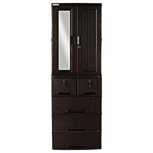 Armario Forte Plastimas 4N Rattan C/Llavin Madera Sandalo