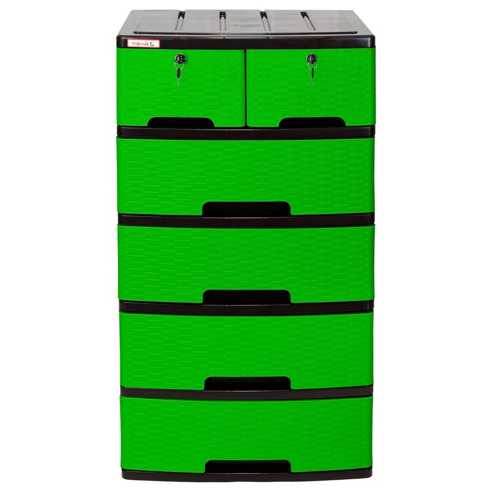 Armario Forte Plastimas 4N Rattan C/Llavin Verde Electrico
