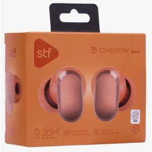 Audífonos Tws Stf Cherry Max con Cancelacion de Ruido Naranja