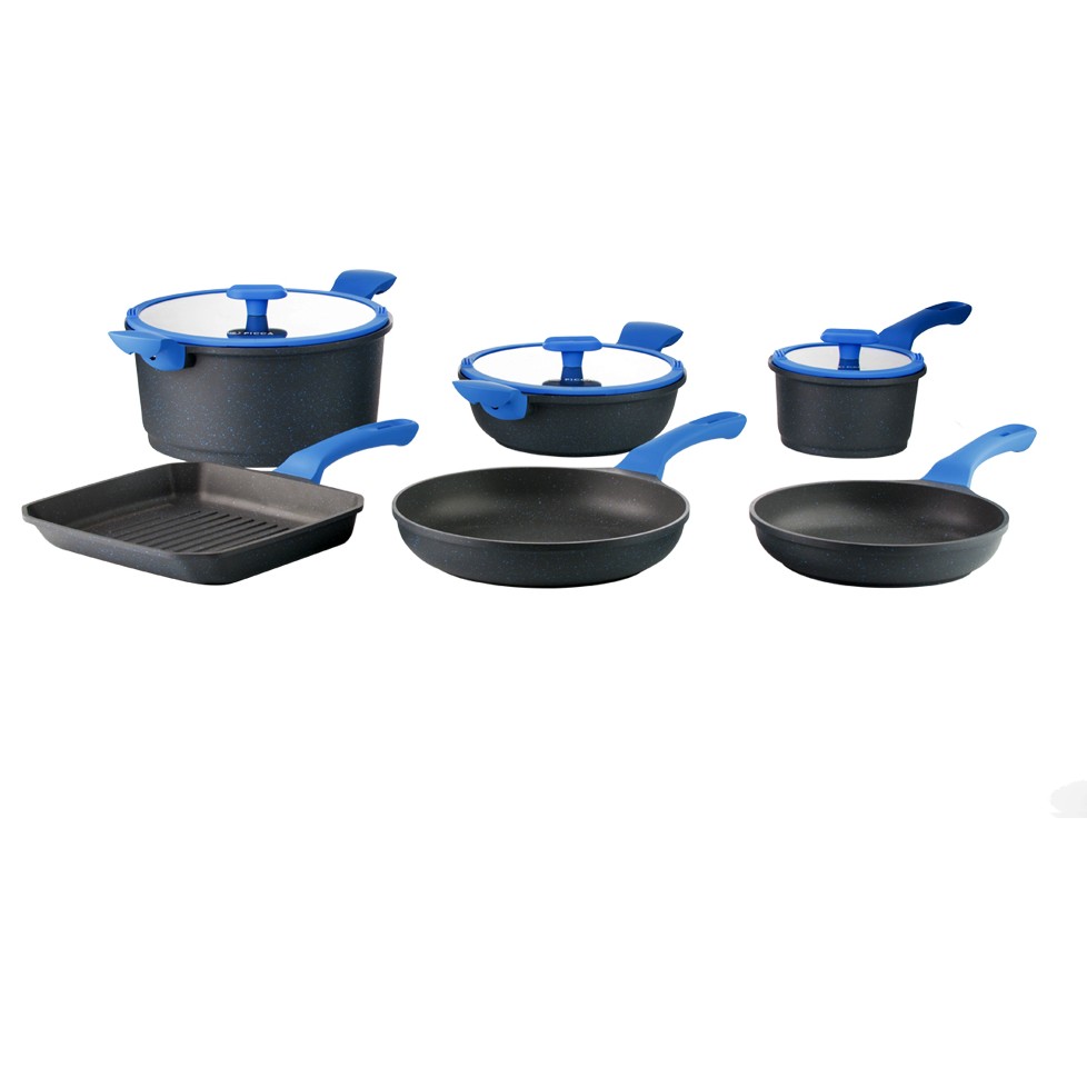 Batería Picca Sicilia Teflón 4 Pzs Azul - Imagen 6
