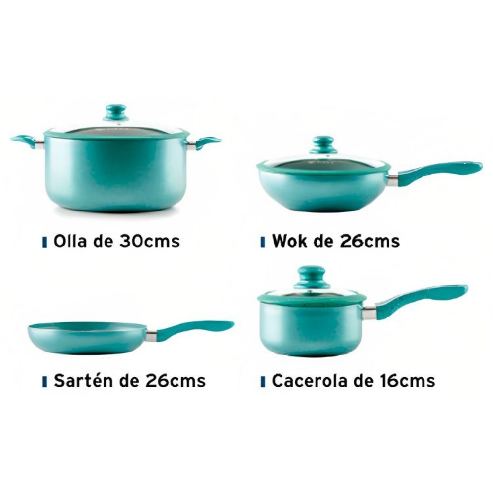 Batería Picca Verona Mármol 7 Pzs Gris - Imagen 3