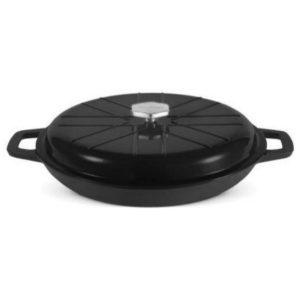 Cacerola Picca de 16cm con Tapa/ Color Negro con Puntos Rojos