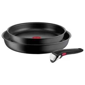 Cacerola de Aluminio Antiadherente con Tapa de Vidrio 2QT Negro