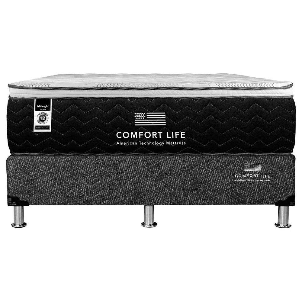 Cama Comfort Life Midnight Matrimonial Firme/Medio - Imagen 2