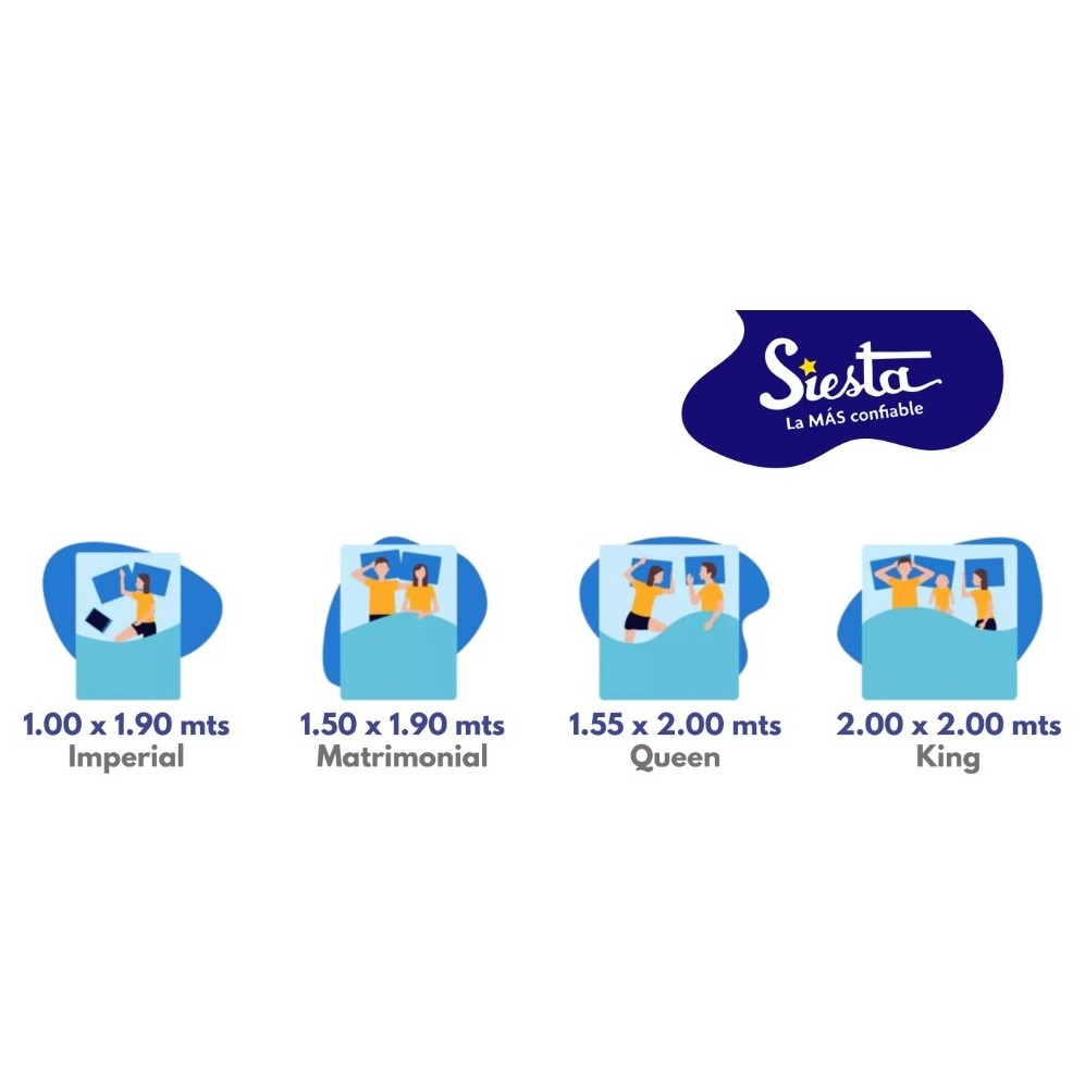Cama Siesta Pedic Ortopedica Queen - Imagen 5