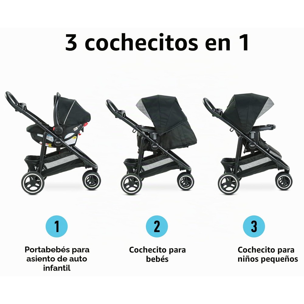 Carruaje Y Silla de Carro Graco Para Bebés 3 En 1 Modes Element - Imagen 4
