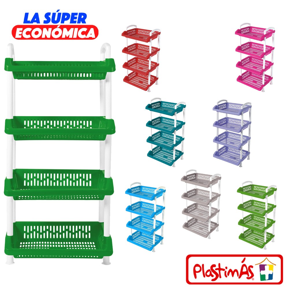Cesta Modular Plastimas 4 Niveles Rojo - Imagen 6