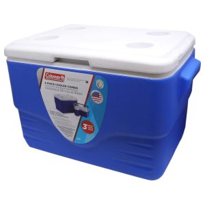Combo de Hielera Coleman 30Qt Y Thermo 1G Azul