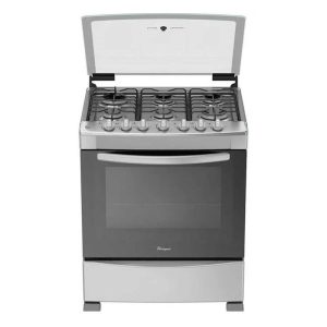 Estufa Whirlpool de Piso A Gas 30" 6 Quemadores, Gris