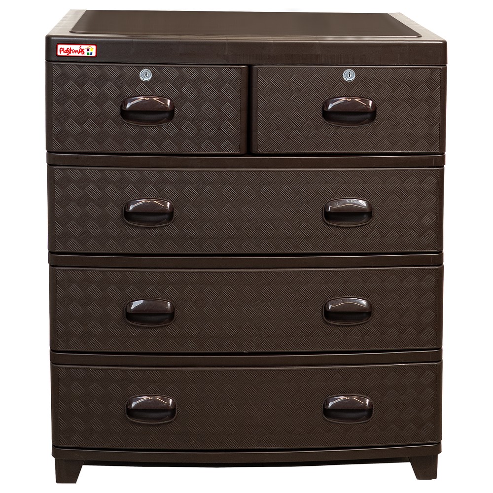 Gavetero Supremo Plastimas 4N Rattan Madera Cerezo - Imagen 2