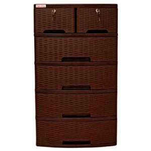 Gavetero Vanity con Llavín Plastimas Rattan Cafe