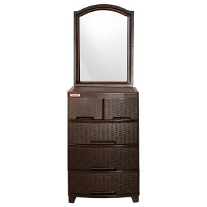 Gavetero Vanity con Llavín Plastimas Rattan Combinado