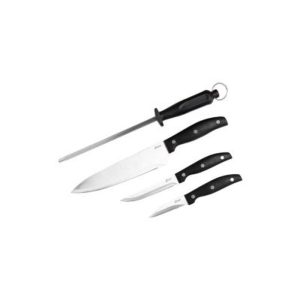 Juego de Cuchillos 4Pzs Acero Inoxidable Oster Negro