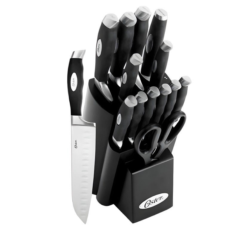 Juego de Cuchillos 4Pzs Acero Inoxidable Oster Negro - Imagen 4