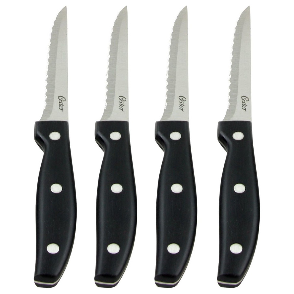 Juego de Cuchillos 4Pzs Acero Inoxidable Oster Negro - Imagen 6