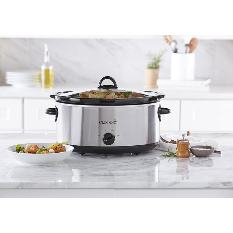 Olla de cocimiento Lento CrockPot Manual 7Lt Acero Inoxidable - Imagen 6