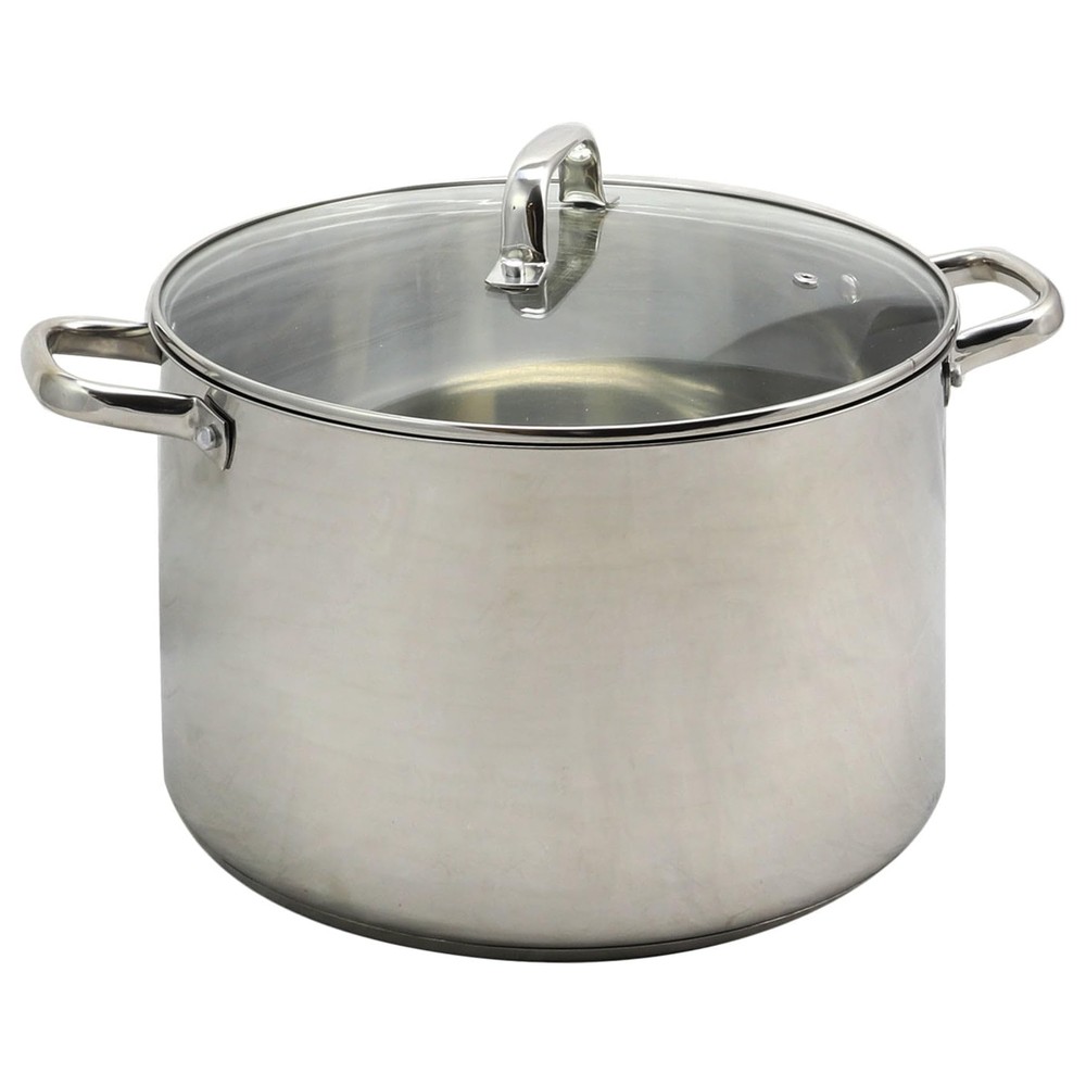 Oster Adenmore Olla de Acero Inoxidable 8QT con Tapa de Vidrio