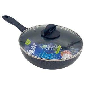 Oster Wok de Aluminio de 41QT Base de Inducción Gris Mate Modelo Dixon