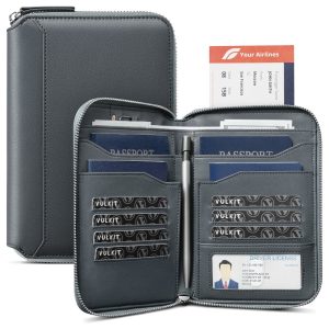 Porta Pasaportes con Divisiones Grey Ekiipa