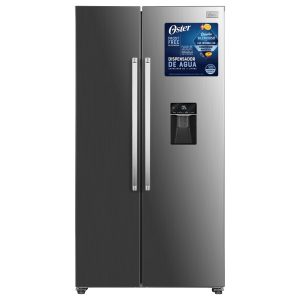Refrigerador Side By Side Inverter 1926 Pies Oster 2 Puertas Gris