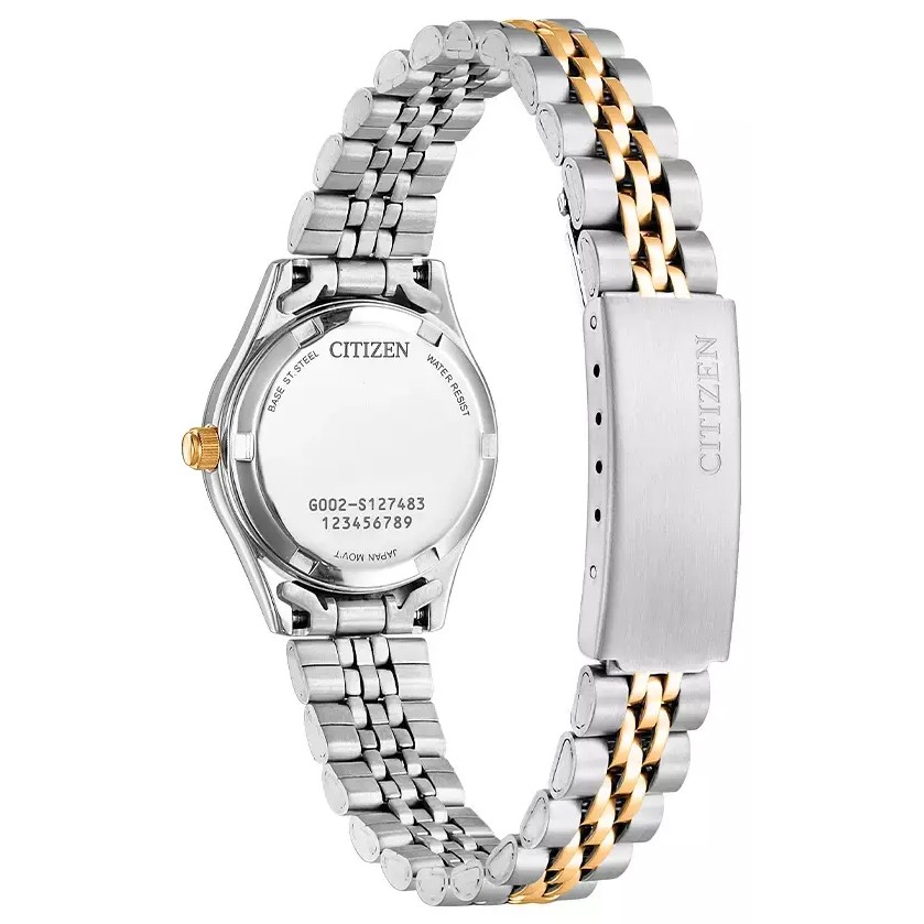Reloj Citizen Analogo Dama Blanca con Banda de Acero Inoxidable - Imagen 4