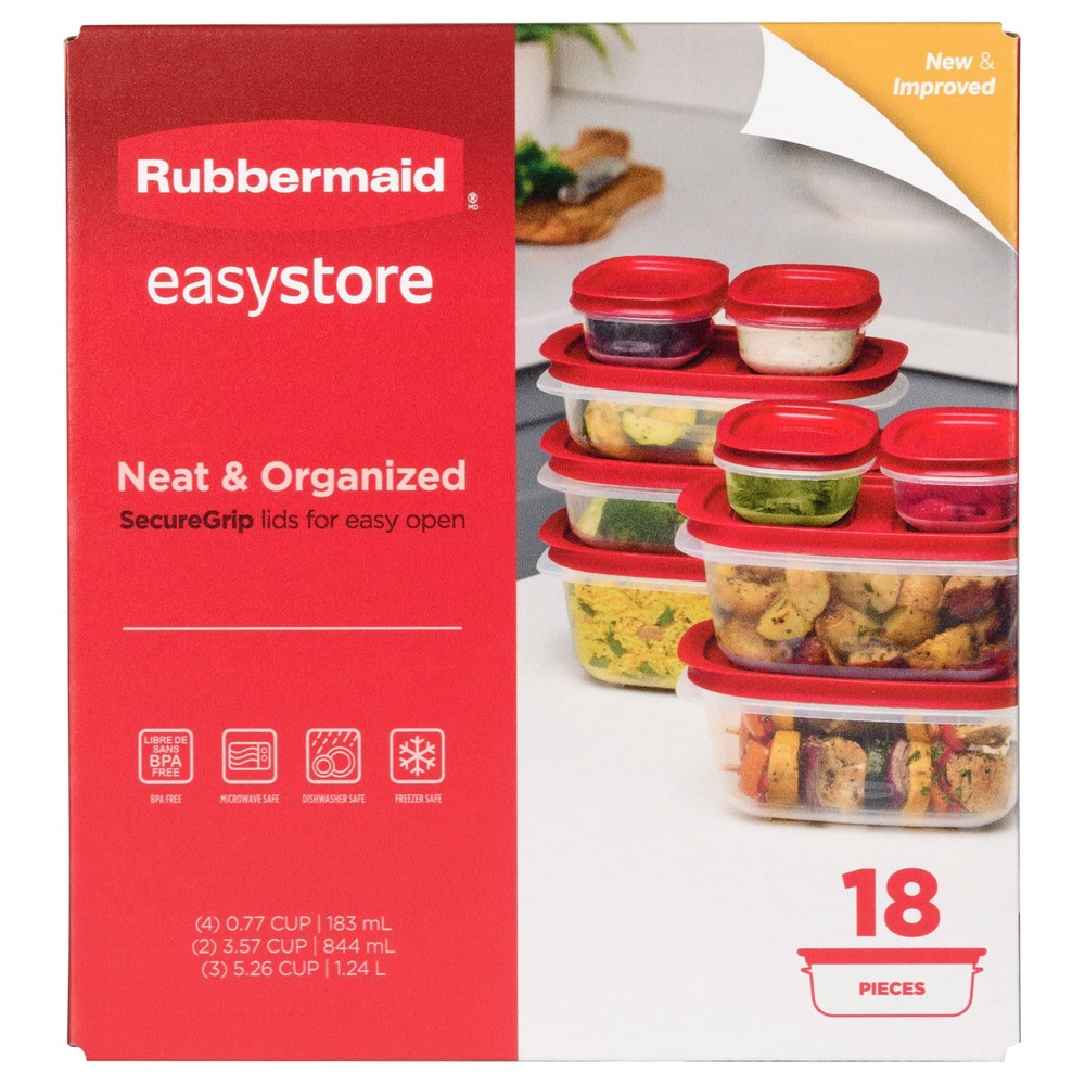 Rubbermaid Hermetico Cuadrado Easystore 116L, 184L 2Pk