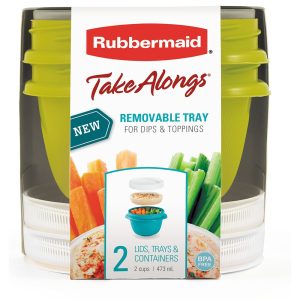 Rubbermaid Hermético Takealongs 2 Piezas 7 Tazas, Cuadrado