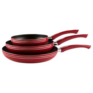 Set 3 Sartenes Picca Bari Mármol Rojo