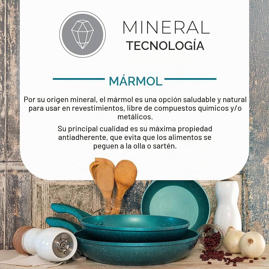 Set 3 Sartenes Picca Gravina Mármol Caramelo - Imagen 6