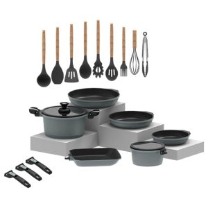 Set 3 Sartenes Picca TermoSet Negro Mate