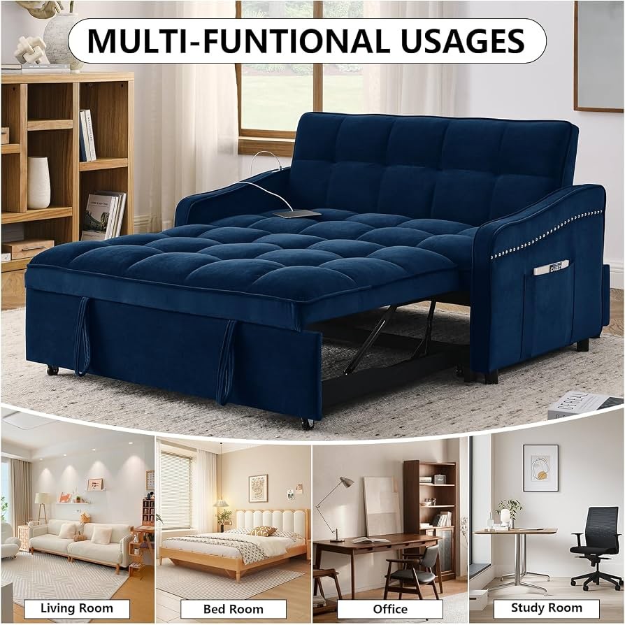 Sofá Cama Dimersa Living Azul - Imagen 5
