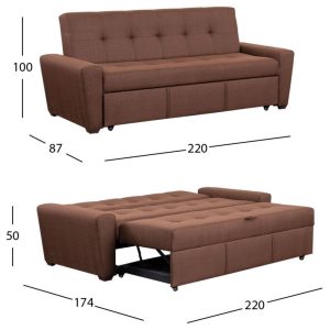 Sofá Cama Dimersa Living Mocca