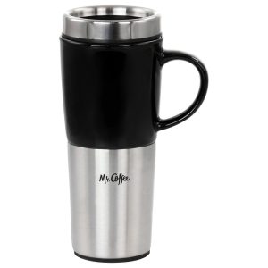 Taza Cerámica Mr Coffee Taza de 16 Oz Mr Travertine Floral Celeste