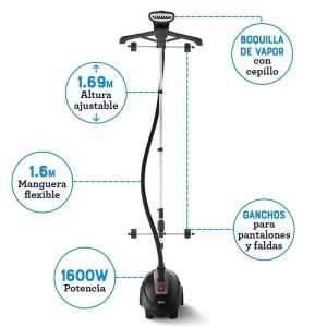 Vaporizador Oster de Pedestal Vertical con Ganchos Gris/Dorado