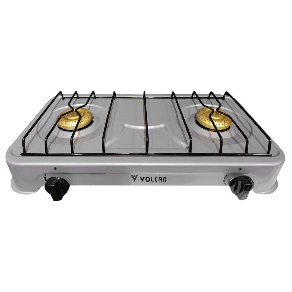 Volcán de Mesa a Gas con 2 Hornillas, Bases de Aluminio Silver - Imagen 4
